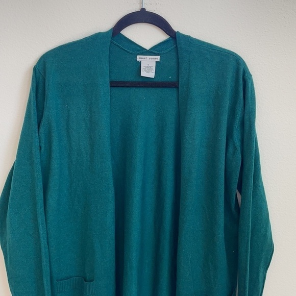 Sweet Romeo dark forest green open cardigan small - Picture 3 of 5